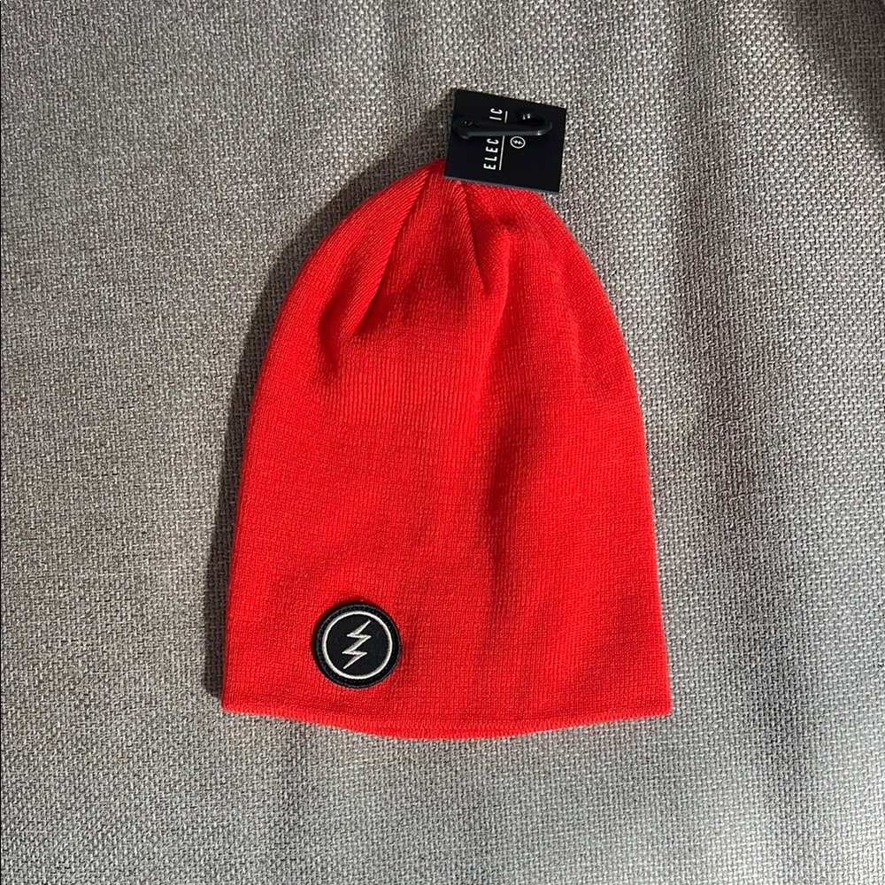 Electric Red Beanie